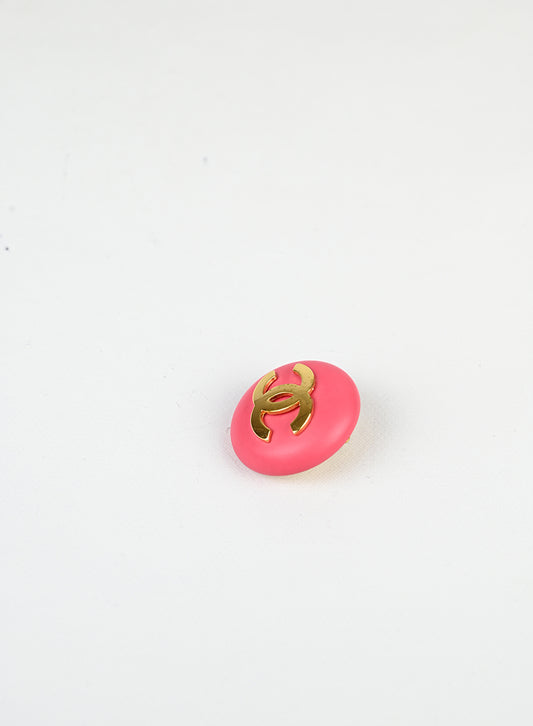 Chanel Orecchini a Bottone rosa -  lesleyluxuryvintage