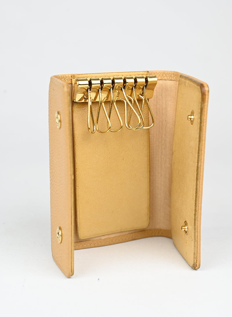 Chanel Portachiavi in pelle beige