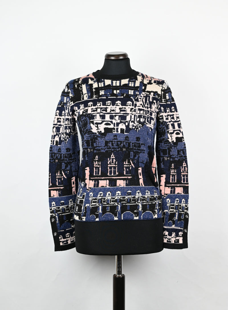 Chanel Pullover in cashmere blu - Tg. 34 FR -  lesleyluxuryvintage