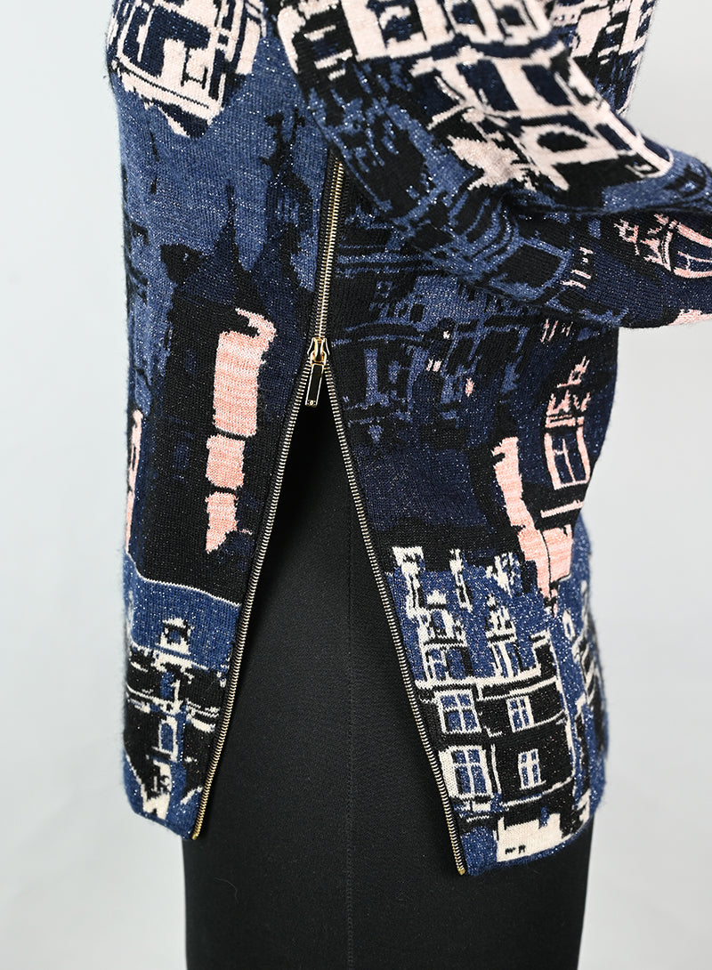 Chanel Pullover in cashmere blu - Tg. 34 FR -  lesleyluxuryvintage