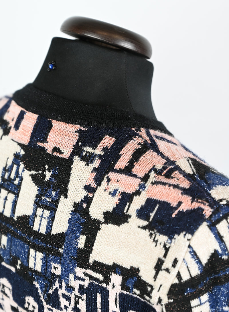 Chanel Pullover in cashmere blu - Tg. 34 FR -  lesleyluxuryvintage