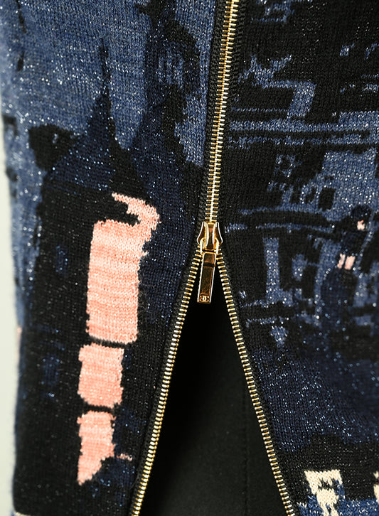 Chanel Pullover in cashmere blu - Tg. 34 FR -  lesleyluxuryvintage