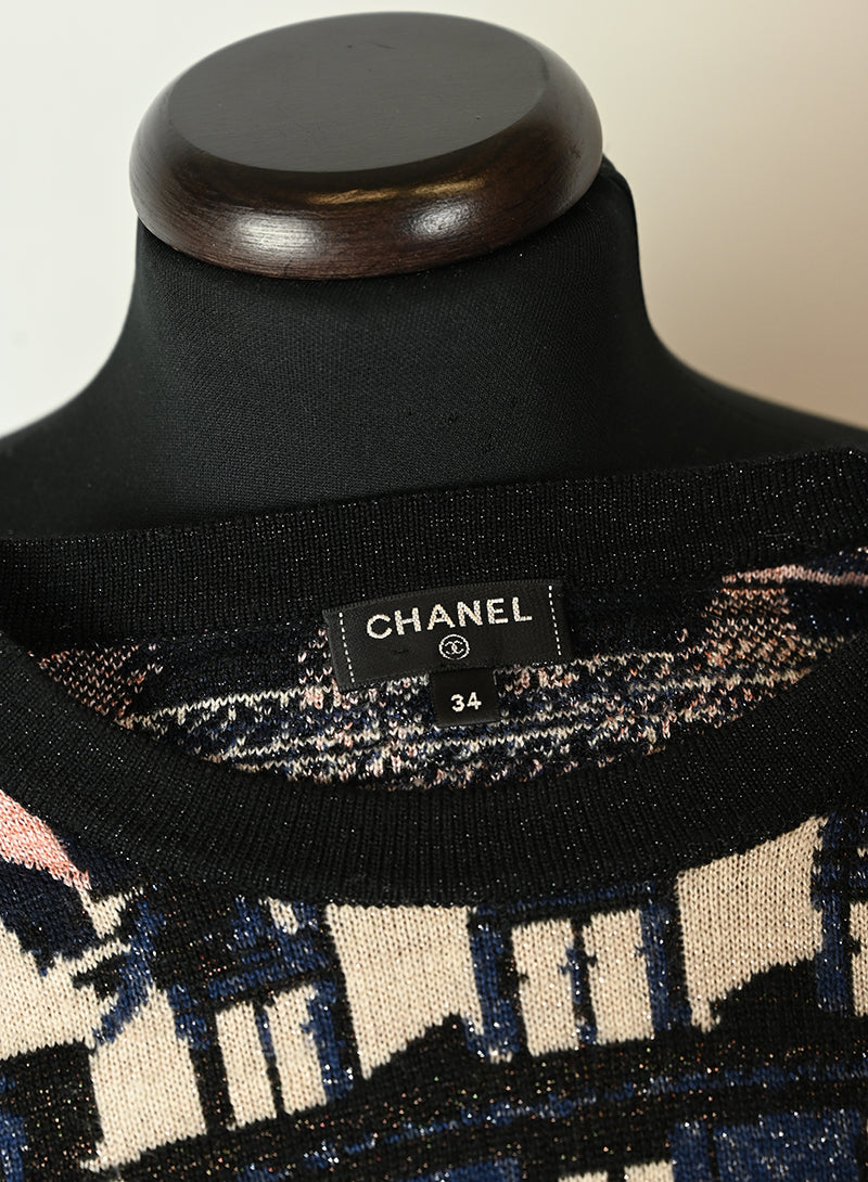 Chanel Pullover in cashmere blu - Tg. 34 FR -  lesleyluxuryvintage