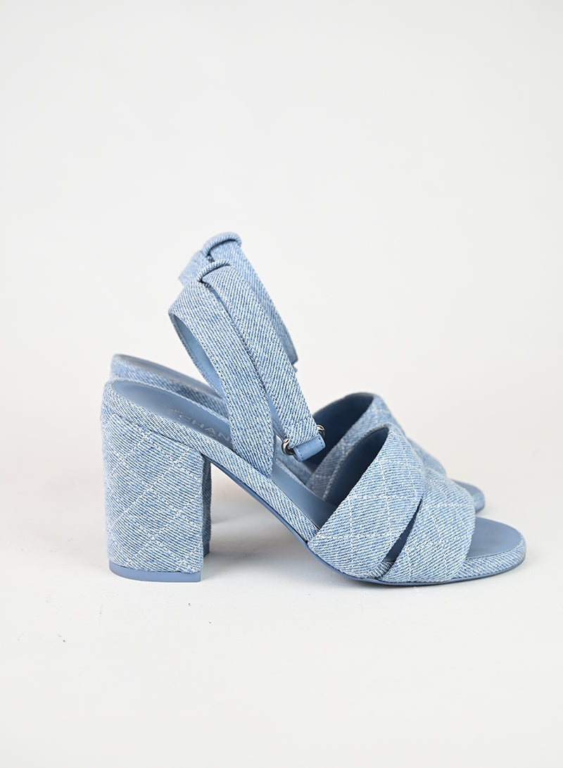Chanel Sandali con tacco in denim - N. 36c