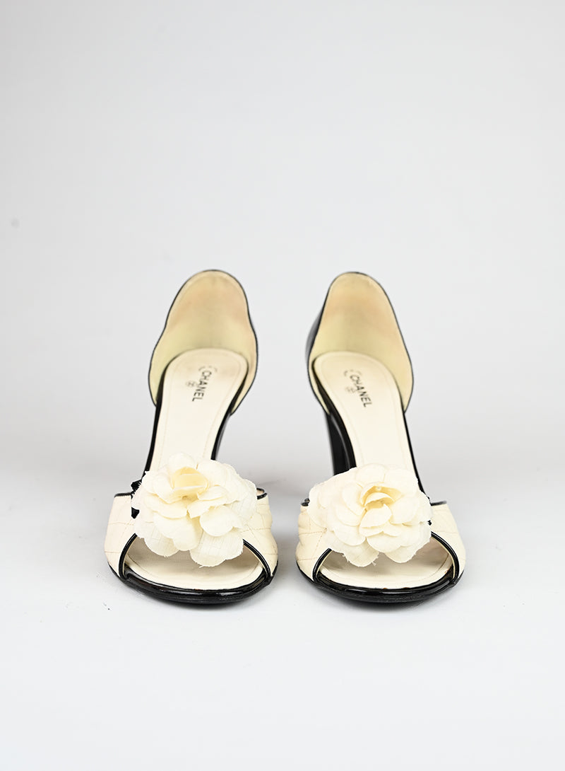 Chanel Décolleté in pelle bianca - N. 41 -  lesleyluxuryvintage