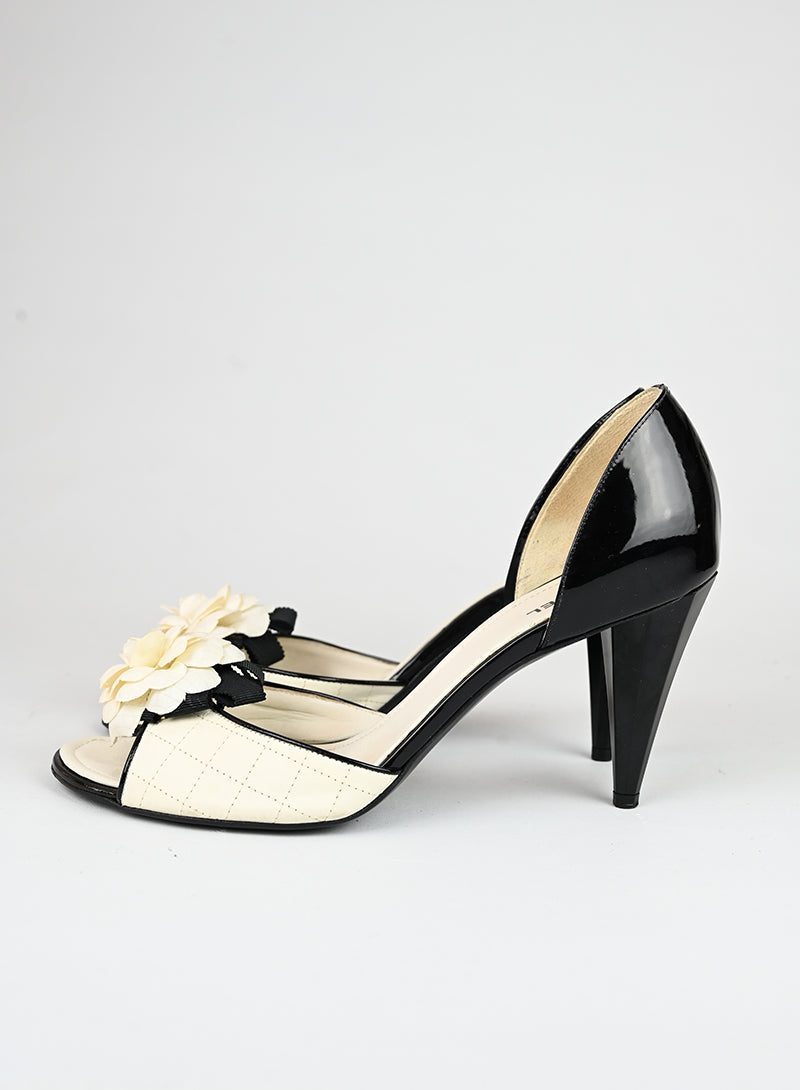 Chanel Décolleté in pelle bianca - N. 41 -  lesleyluxuryvintage