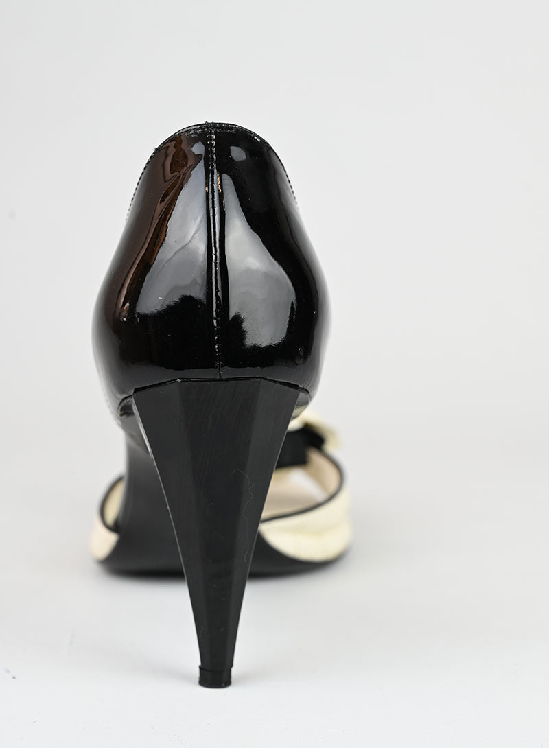 Chanel Décolleté in pelle bianca - N. 41 -  lesleyluxuryvintage