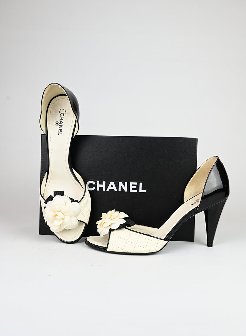 Chanel Décolleté in pelle bianca - N. 41 -  lesleyluxuryvintage