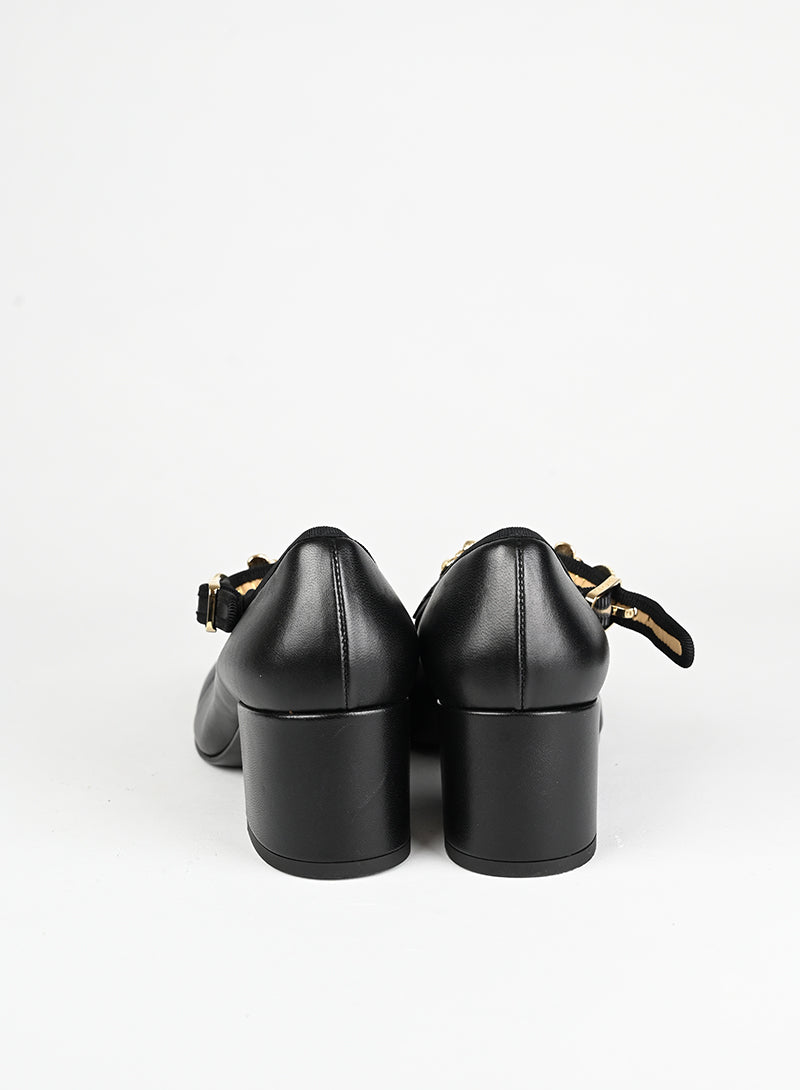 Chanel Scarpe Mary Jane in pelle nera - N. 36 ½