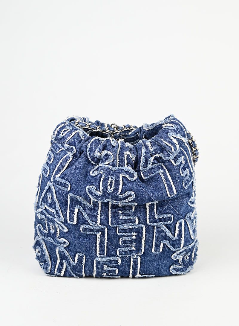 Chanel Borsa Chanel 22 in denim blu