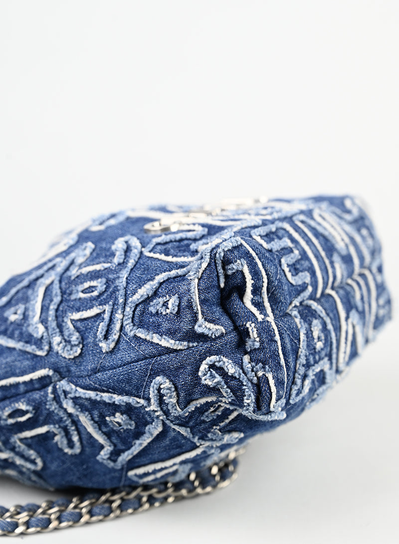 Chanel Borsa Chanel 22 in denim blu