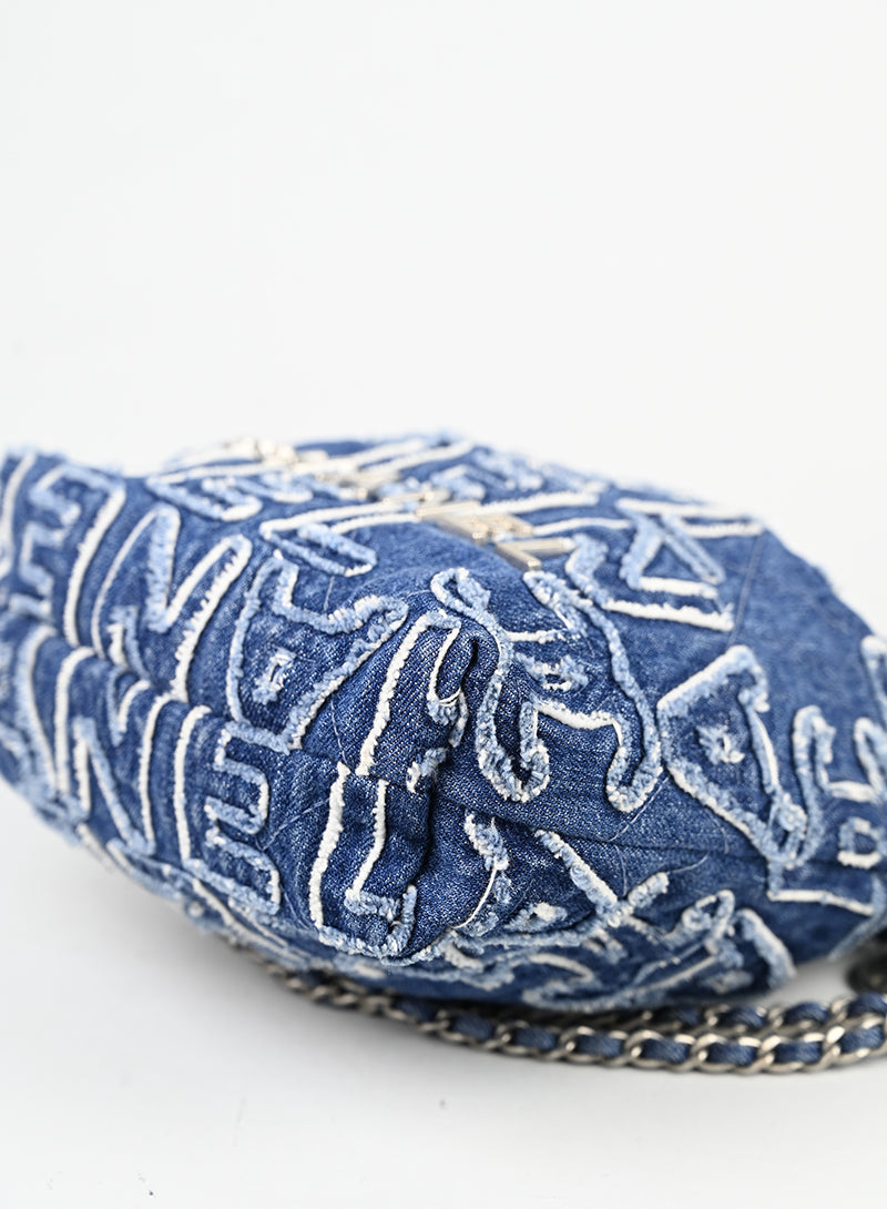 Chanel Borsa Chanel 22 in denim blu