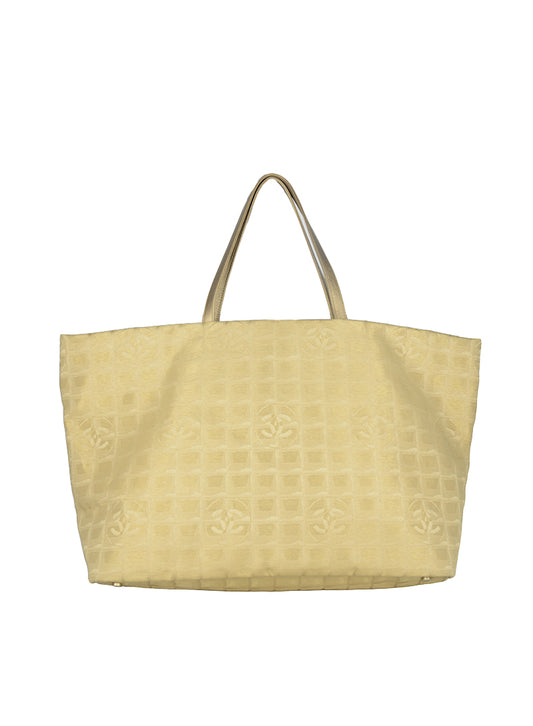 Chanel Shopper in tessuto beige