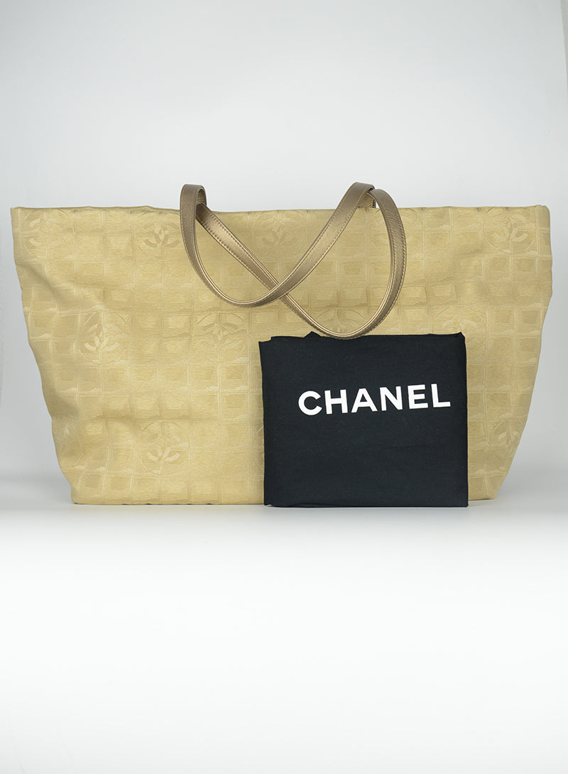 Chanel Shopper in tessuto beige