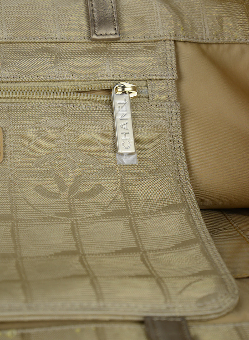 Chanel Shopper in tessuto beige