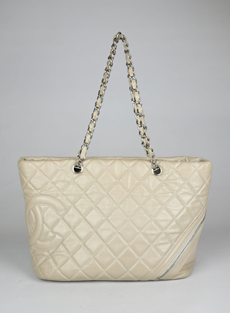 Chanel Shopper Cambon Tote Pelle Burro