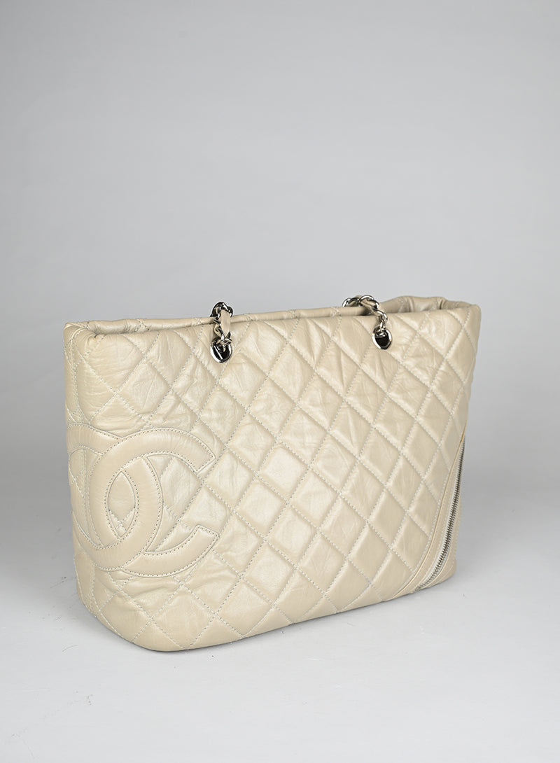 Chanel Shopper Cambon Tote Pelle Burro