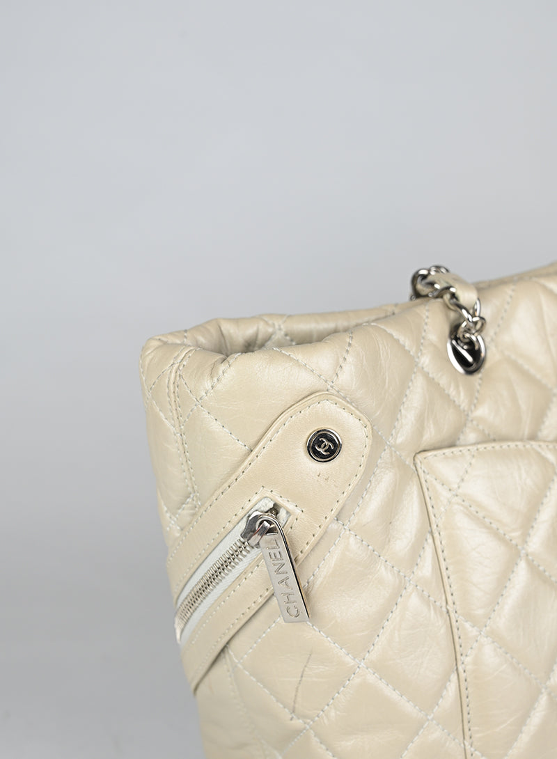 Chanel Shopper Cambon Tote Pelle Burro