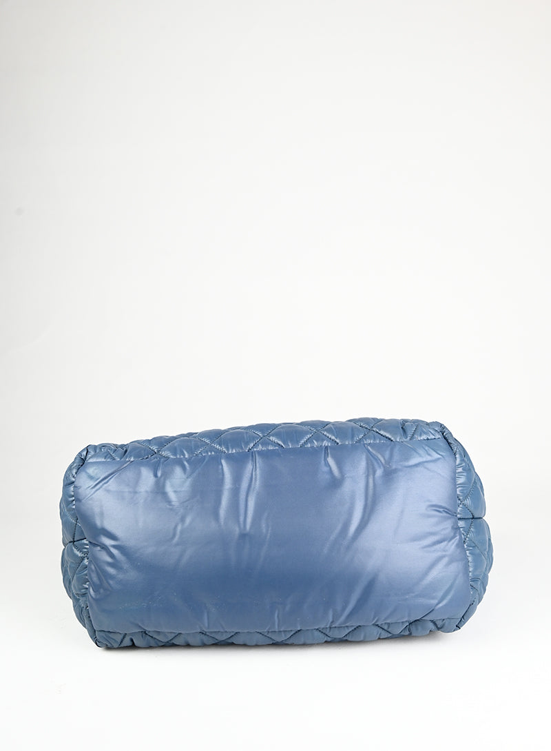 Chanel Borsa Cocoon media in tessuto petrolio