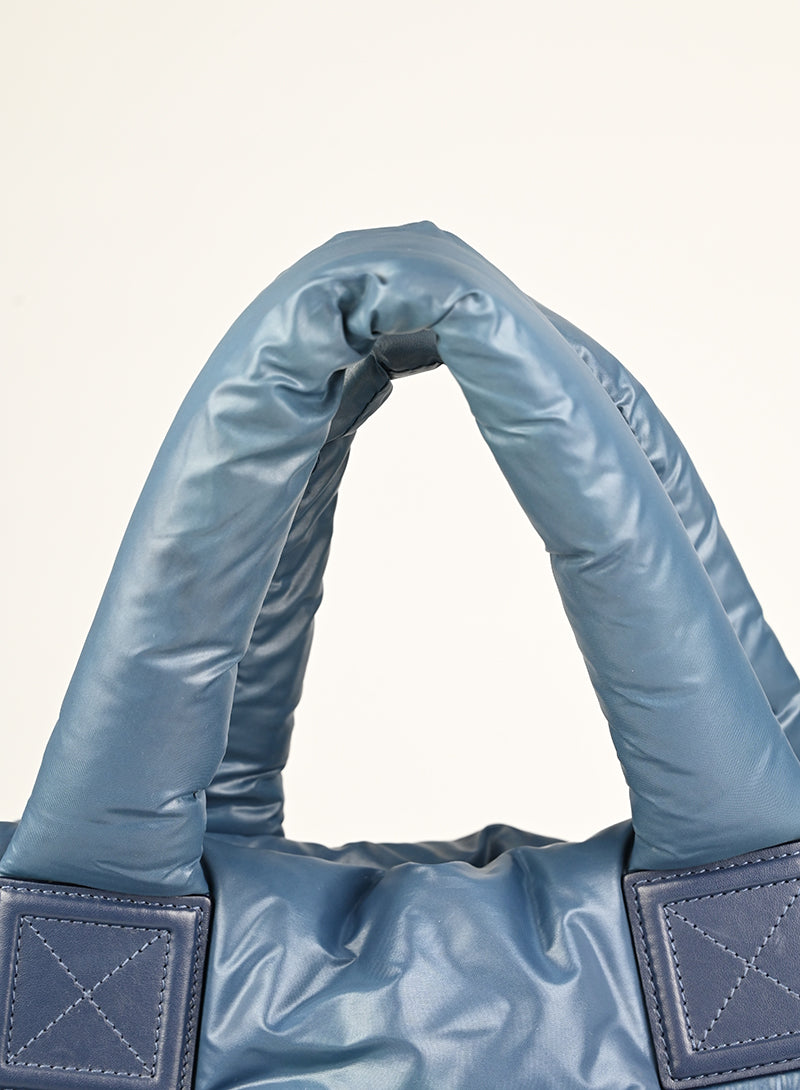 Chanel Borsa Cocoon media in tessuto petrolio