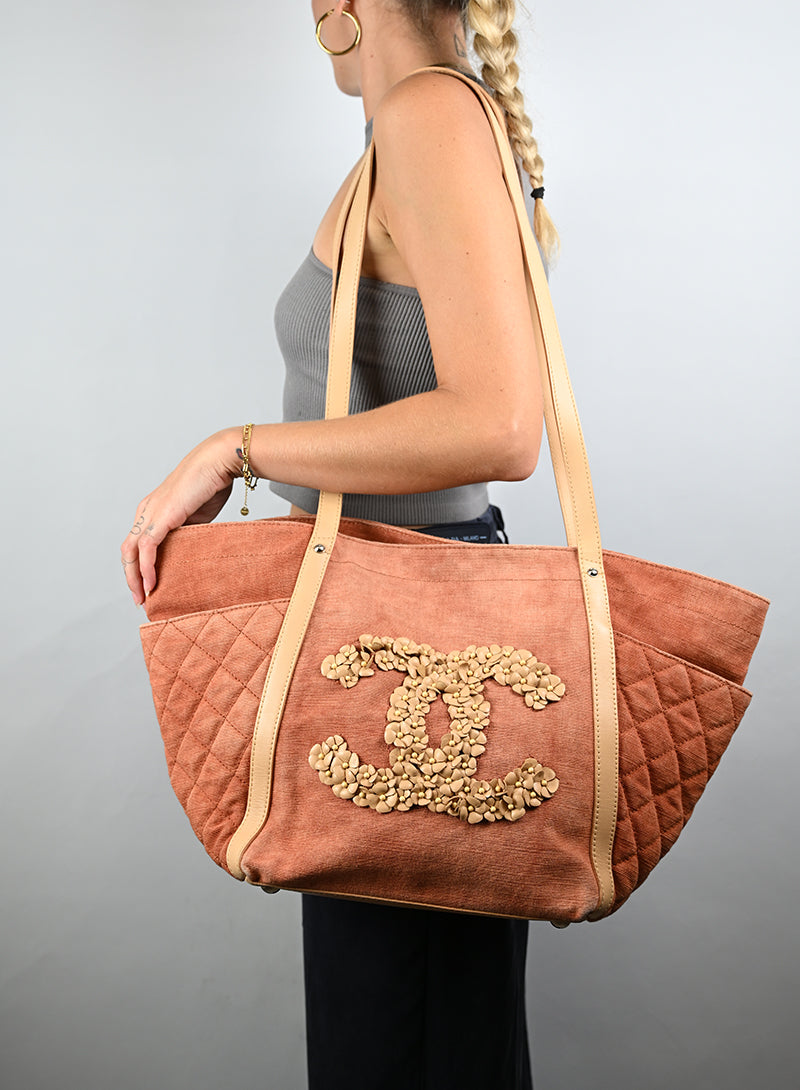 Chanel Shopper Saint Tropez Denim Terracotta 2011