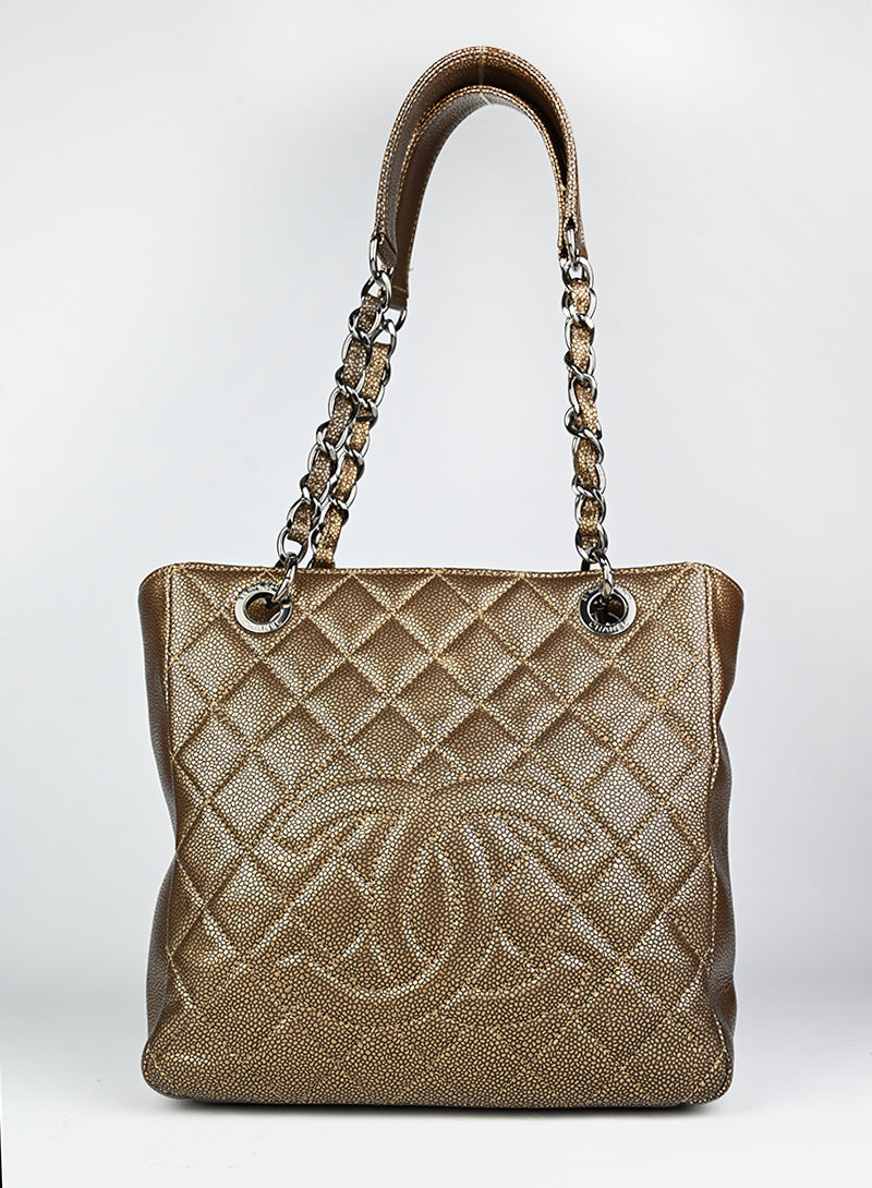 Chanel Shopper PST in pelle Mordoré