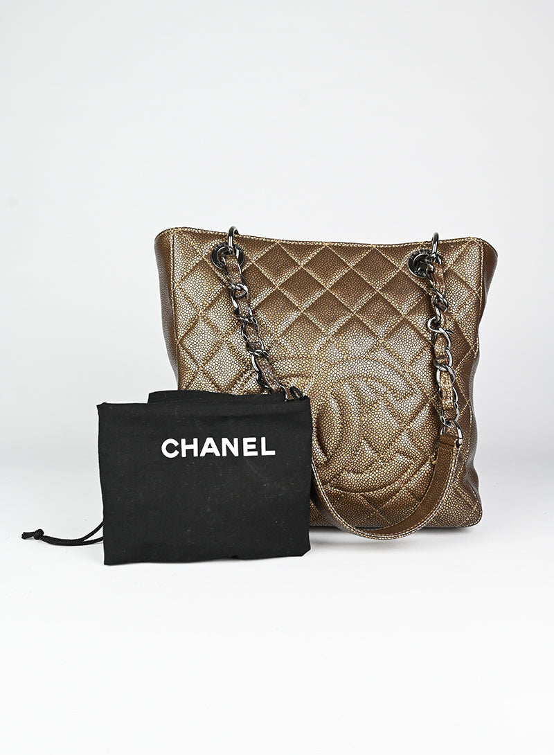 Chanel Shopper PST in pelle Mordoré