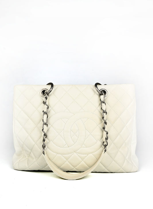 Chanel Borsa GST in pelle bianca