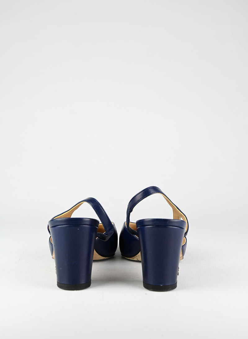 Chanel Slingback blu e nere - N. 36