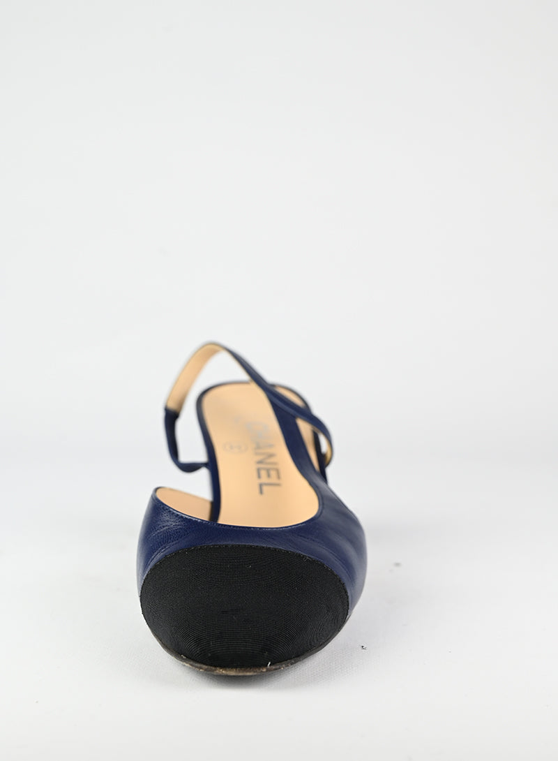 Chanel Slingback blu e nere - N. 36