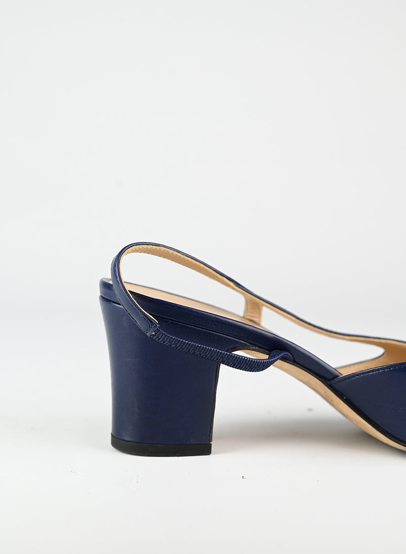 Chanel Slingback blu e nere - N. 36