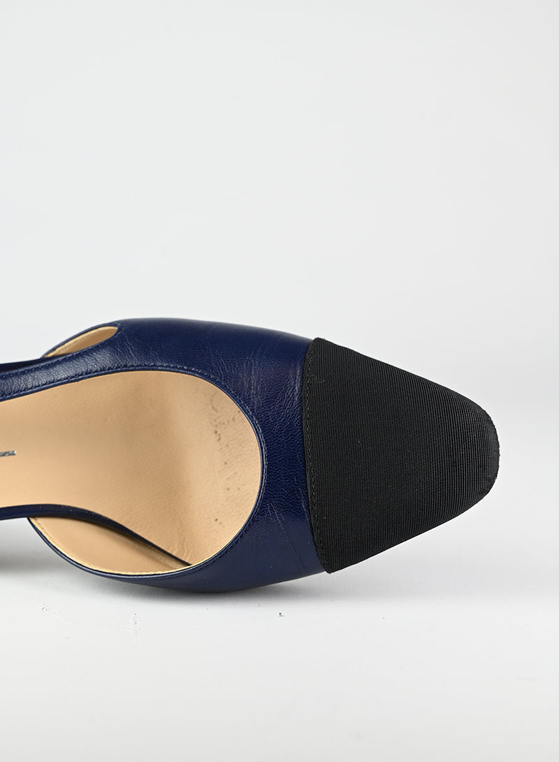 Chanel Slingback blu e nere - N. 36