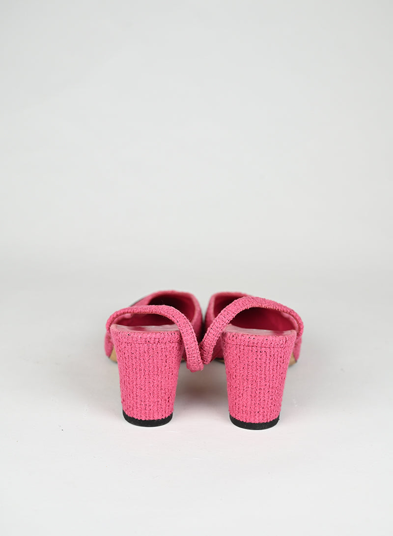 Chanel Sandali Slingback Bouclé Fucsia - N. 36
