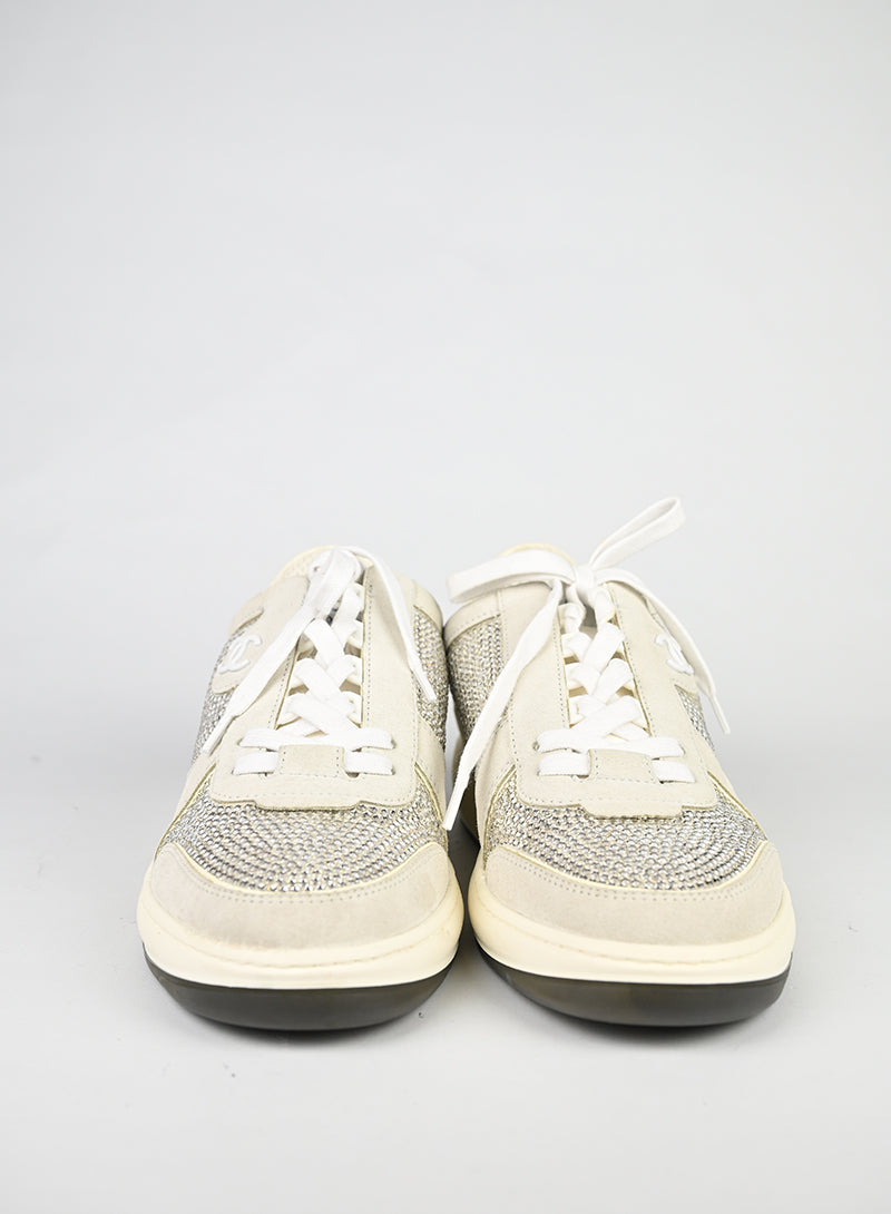 Chanel Sneakers bianche con strass - N. 41