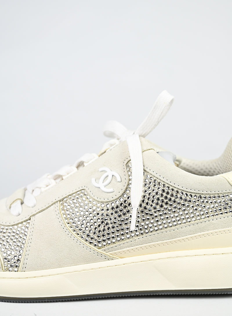 Chanel Sneakers bianche con strass - N. 41