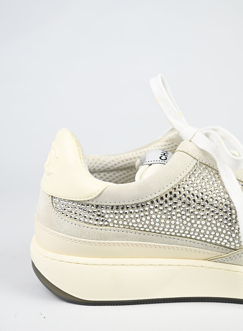 Chanel Sneakers bianche con strass - N. 41
