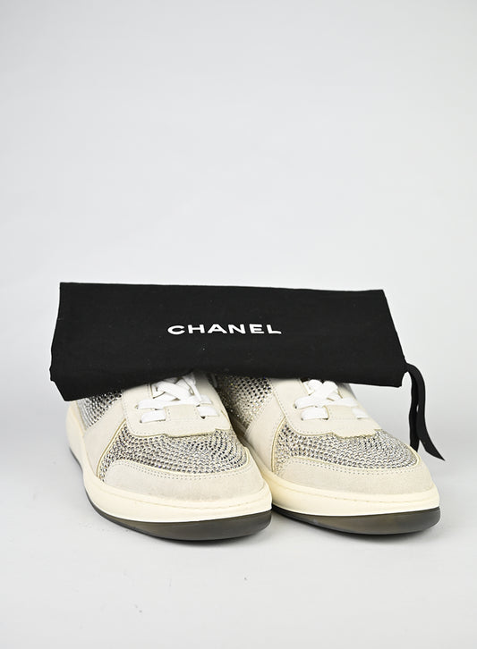 Chanel Sneakers bianche con strass - N. 41 -  lesleyluxuryvintage