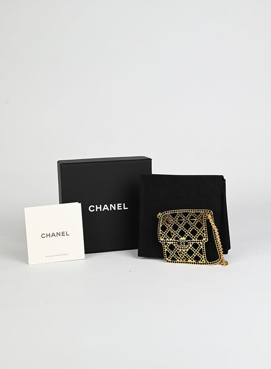 Chanel Spilla oro forma borsa 2.55