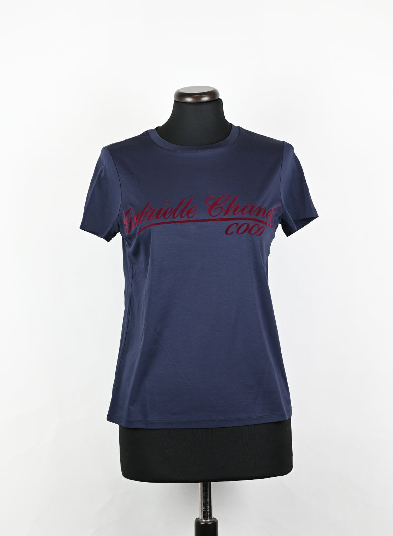 Chanel T-shirt in cotone blu - Tg. 34 FR -  lesleyluxuryvintage