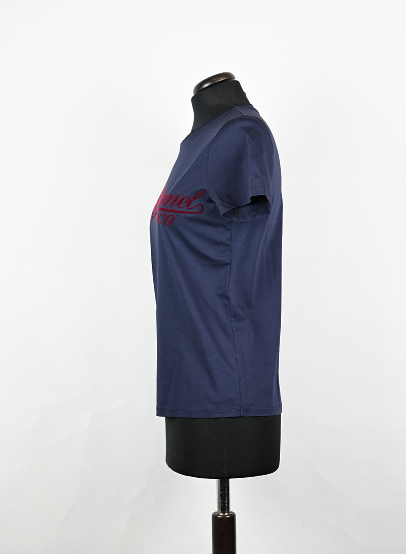 Chanel T-shirt in cotone blu - Tg. 34 FR -  lesleyluxuryvintage