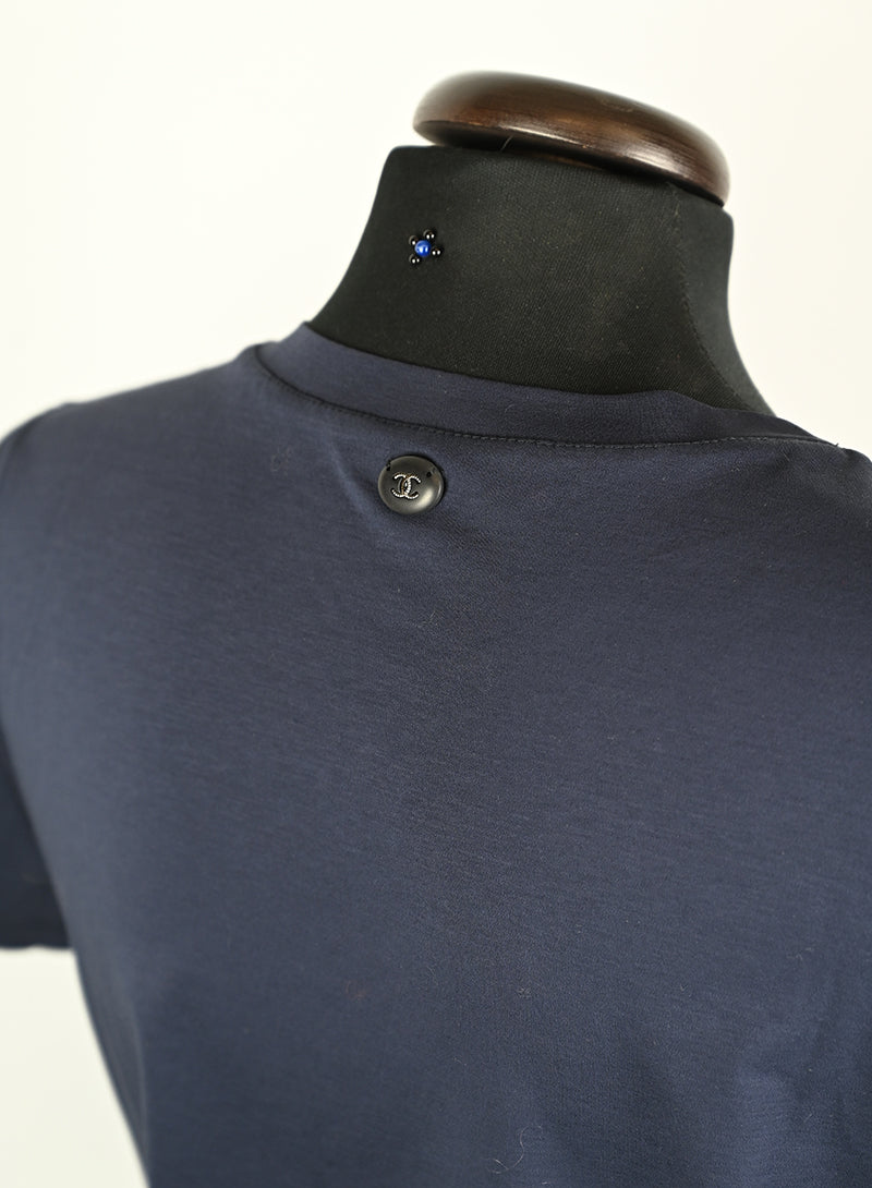 Chanel T-shirt in cotone blu - Tg. 34 FR -  lesleyluxuryvintage