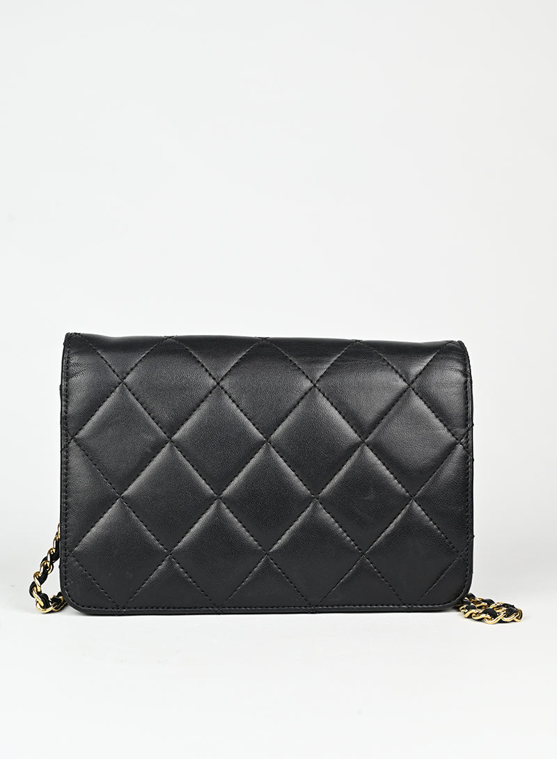 Chanel Borsina Wok in pelle nera -  lesleyluxuryvintage