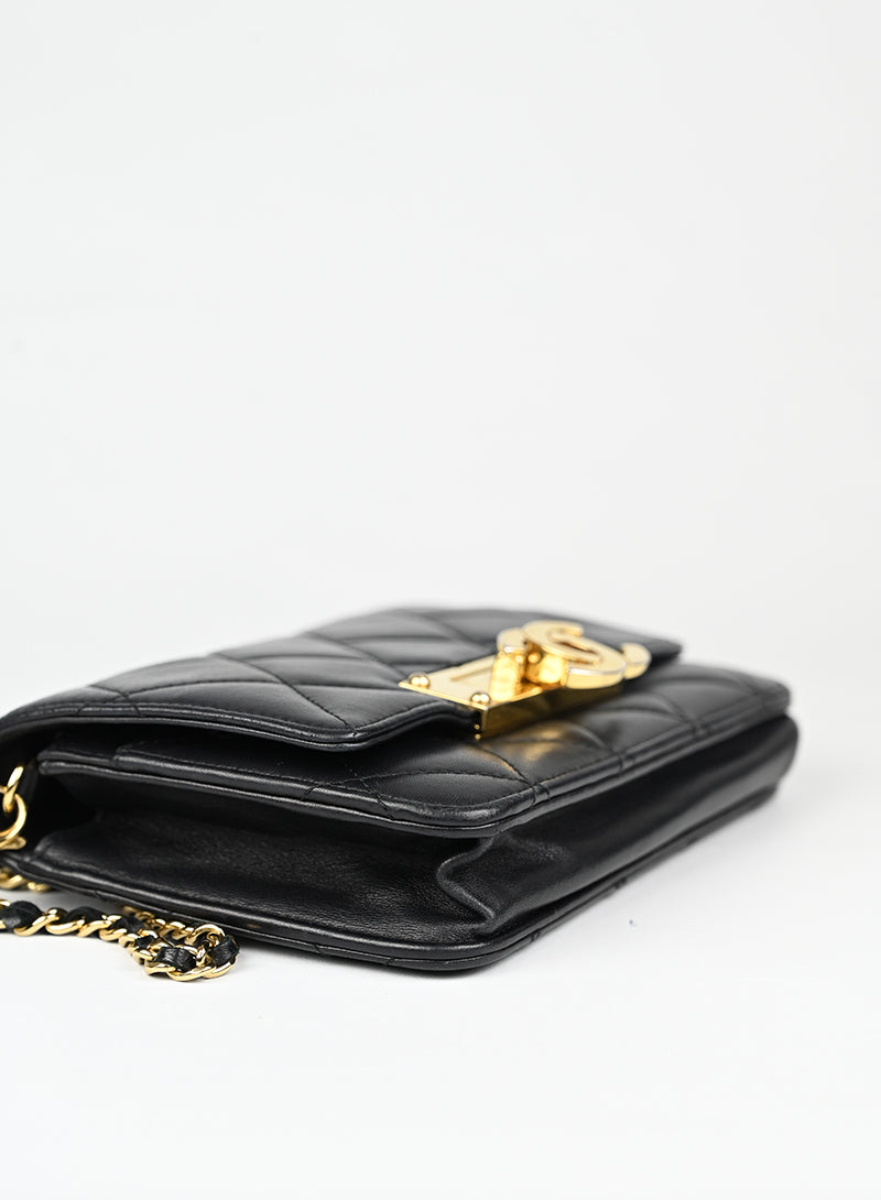 Chanel Borsina Wok in pelle nera -  lesleyluxuryvintage