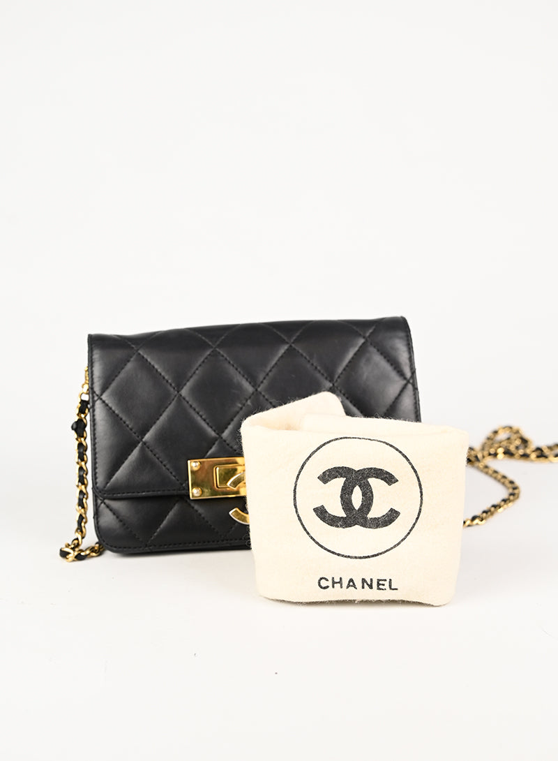 Chanel Borsina Wok in pelle nera -  lesleyluxuryvintage