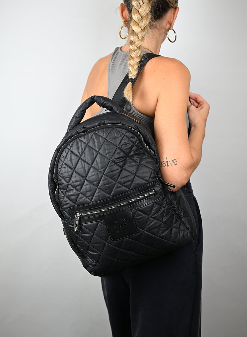 Chanel Zaino Cocoon Tessuto Tecnico Nero 2015