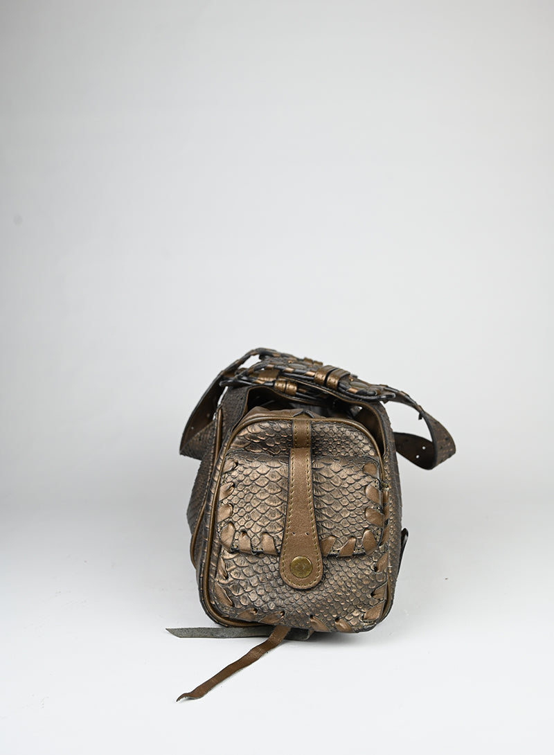 Chloè Borsa in pelle pitone bronzo -  lesleyluxuryvintage