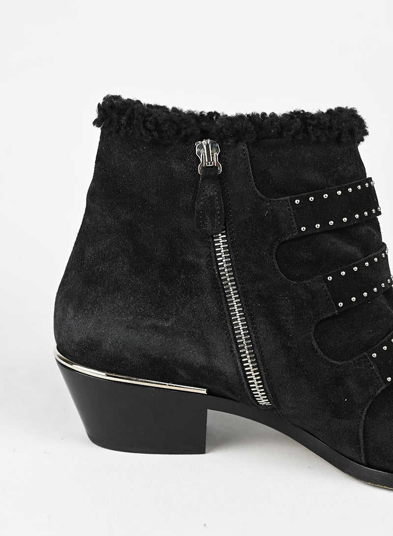 Chloè Stivaletti Susanna in suede nero - N. 39 ½