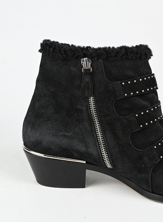 Chloè Stivaletti Susanna in suede nero - N. 39 ½