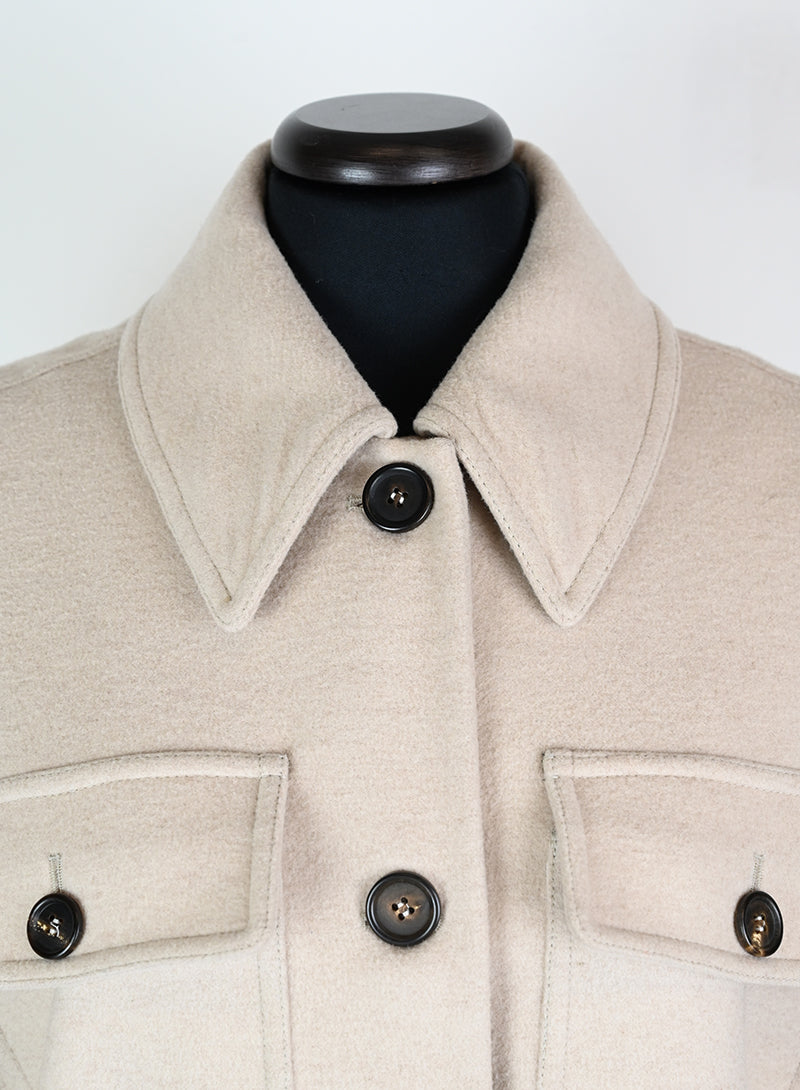 Brunello Cucinelli Cappotto in lana beige - Tg. 42