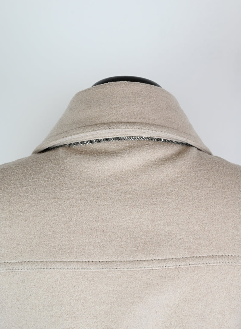 Brunello Cucinelli Cappotto in lana beige - Tg. 42